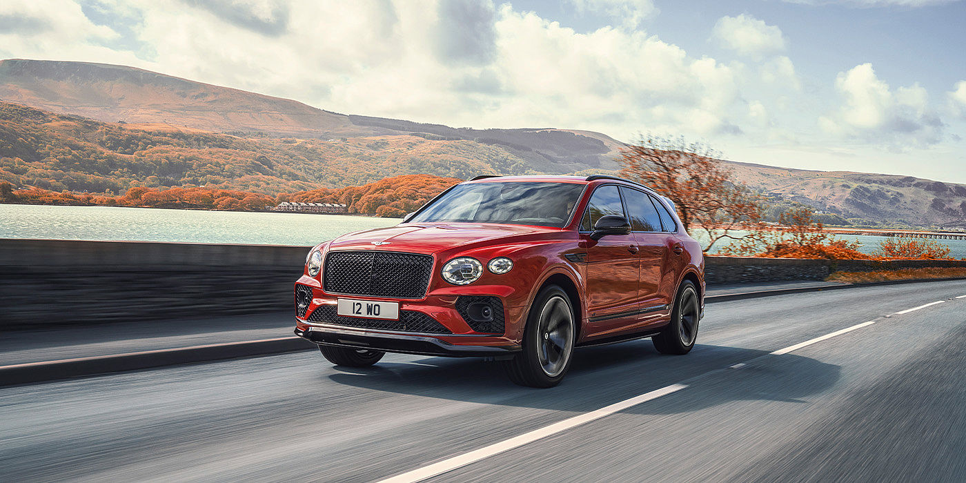 Bentley Singapore Bentley Bentayga S SUV in Candy Red paint front 34 dynamic