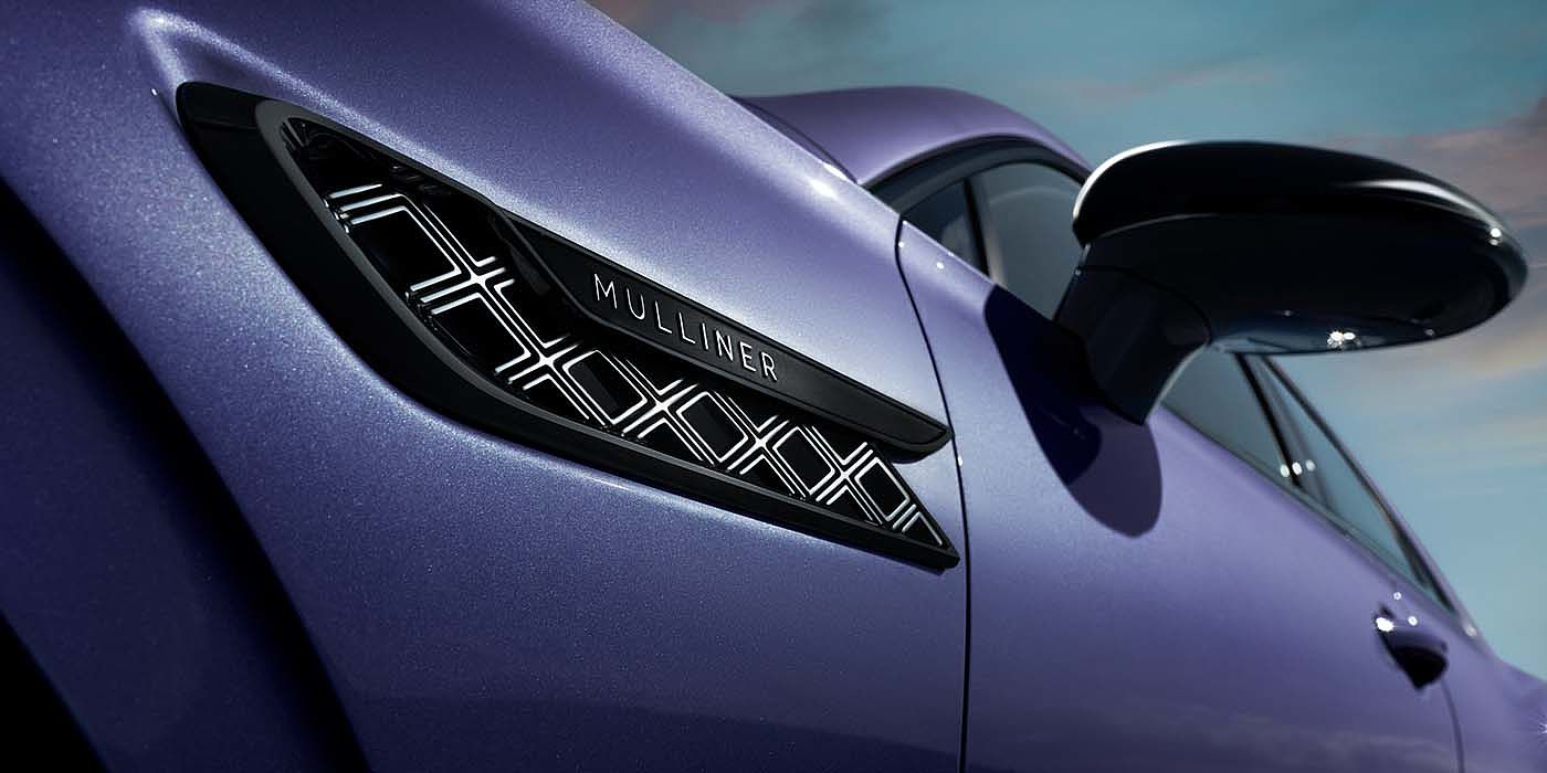 Bentley Singapore Bentley Flying Spur Mulliner in Tanzanite Purple paint with Blackline Specification wing vent